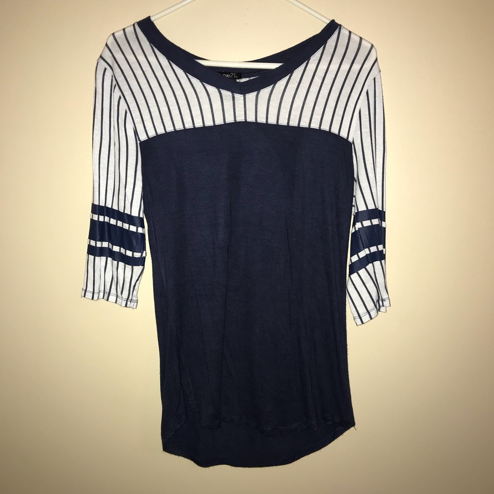 ❗️PRICE DROP❗️Navy Blue Baseball Style Shirt